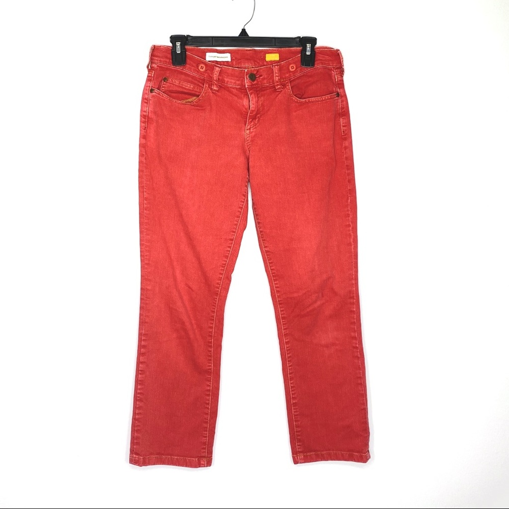 Pilcro & the Letterpress Red Straight Jeans Sz 28